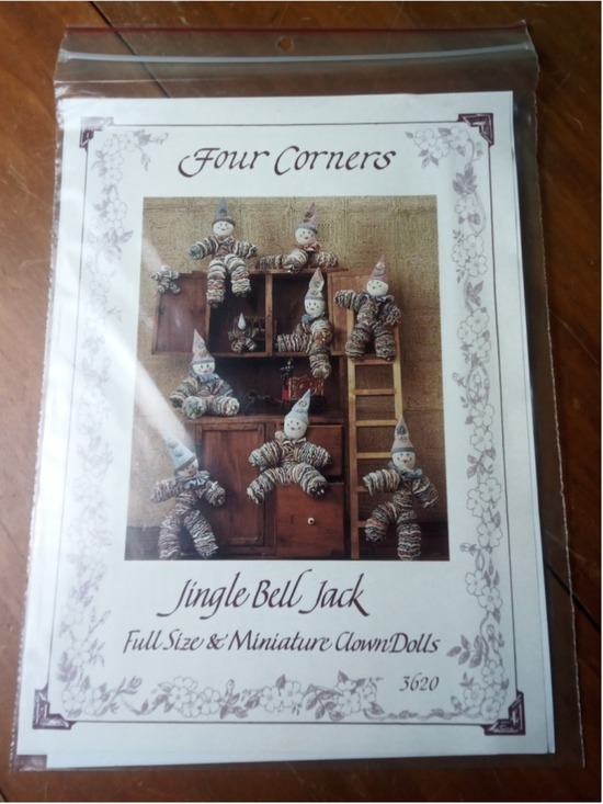 Four Corners Other - Four Corners Jingle Bell Jack Clown Doll Sewing Pattern 3620